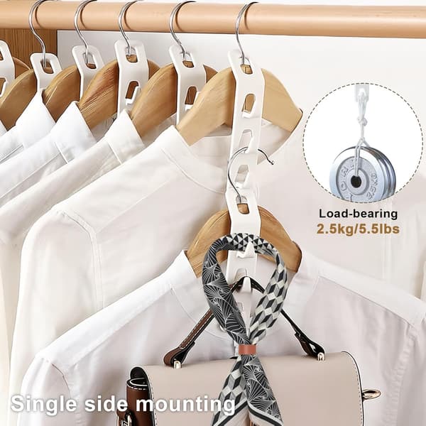 10 Pieces Space Saving Hangers, Hanger Hooks Space Saving Hangers Max Space Saving Hangers, Cascading Clothes Hooks for Wardrobe