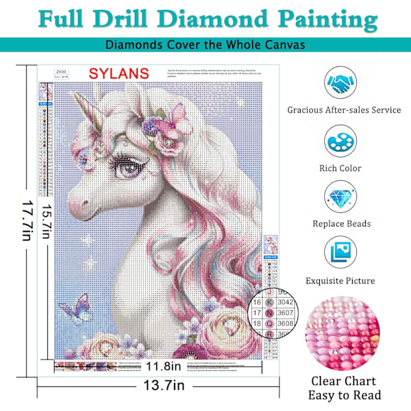 5D diamantmaleri dyr DIY hjorte kombination rund boring fuld af løver og elefanter -(to heste)-12*16 tommer