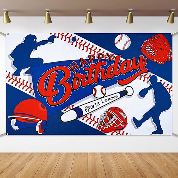 Pojk Baseball Sport Grattis På Födelsedagen Bakgrund Banner Baseball Tema Grattis På Födelsedagen Fotografi Bakgrund Baseball Bakgrund Födelsedagsfest Dekorationer