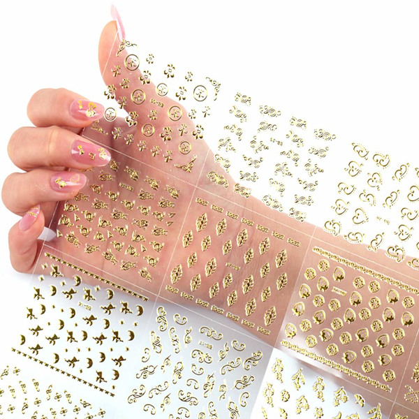 Nagelkonst 3D bronsbokstäver klistermärken (set om 30) Personliga vårdprodukter