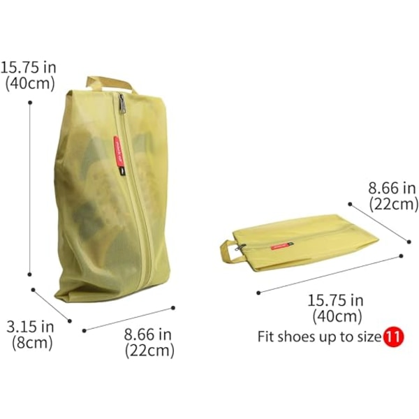 pack all Vattentåliga Reseskosäckar, Skoförvaringsorganisatör Skopåse med Dragkedja, för Män och Kvinnor