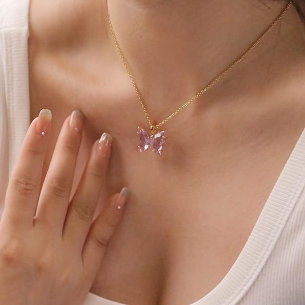Fjärilshalsband för kvinnor Cubic Zircons Halsband
