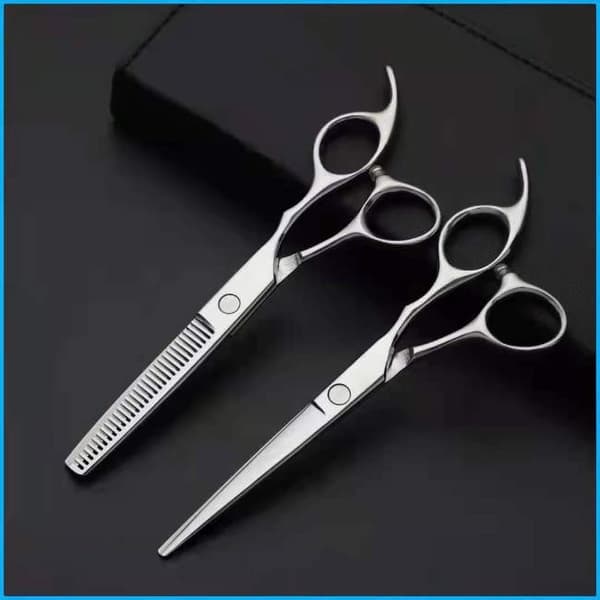 Professional Hairdressing Set, Scissors, Comb, Clips, Cape 9 Pieces - Deluxe Silver 210
