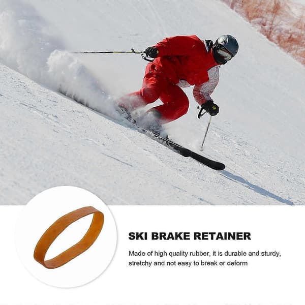 1 set elastiska skidbromsband gummihållare tjocka snowboardbromshållare