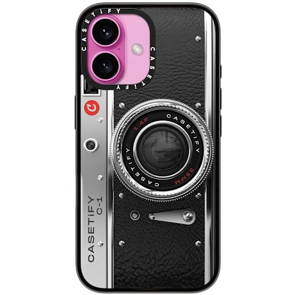 Kompakt iPhone 16 Pro Max-fodral [Lättviktigt / 4 fot 2X Militärklass Fallskydd / Smalt] - Körsbär - Klar Svart Camera Case - Classic iPhone 16