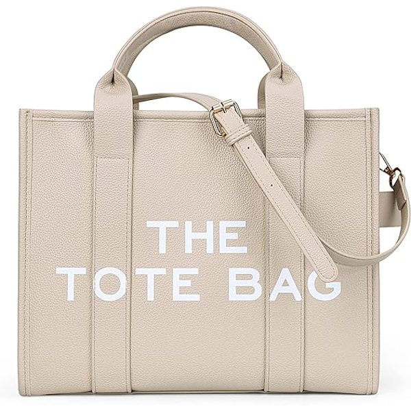 Canvas Tote Bags til Kvinder Håndtaske Tote Pung med Lynlås Canvas Crossbody Taske til Kontor, Rejser, Skole