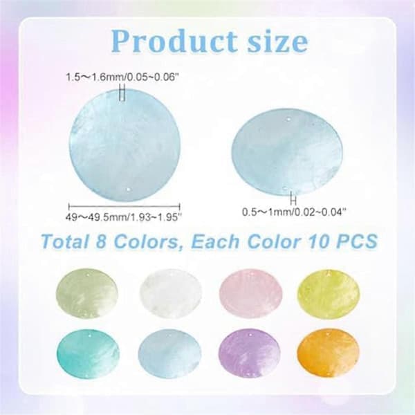 4 Sets Mirror Clock DIY Material Kit Kids Creative Handmade Seashell Pendants Party Decorations Event - as a beautiful gift