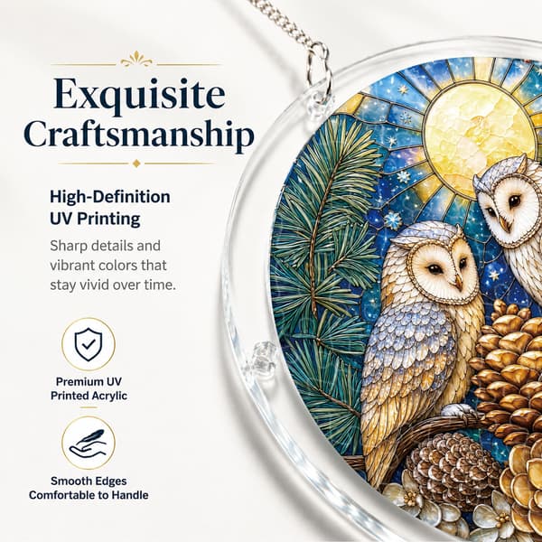 Owl Acrylic Puzzle Suncatcher, 83 Pieces DIY Window Decor