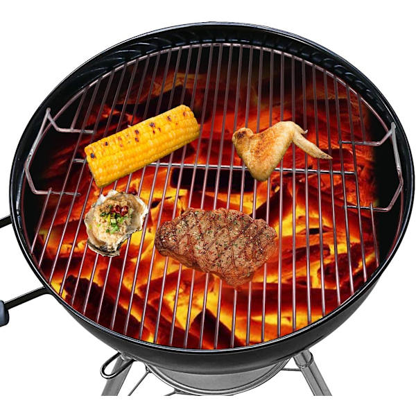 44,5 cm grillrist i rustfrit stål til kul