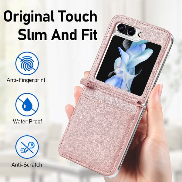 Ohut korttilompakko Samsung Galaxy Z Flip 5 Rosa