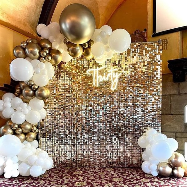 Hvid Guld Konfetti Balloner Garland Bue Kit, 114 stk 18 tommer 12 tommer 10 tommer 5 tommer Latex Hvid Guld Konfetti Balloner til Fest