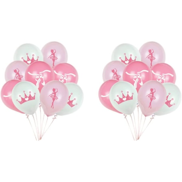 Ballon Dekorationer til Ballet Fest, 18 stk. Dansende Ballerinaer Rosa Hvide Balloner til Pige Prinsesse Fødselsdag Baby Shower Bryllup Fest Dekorationer