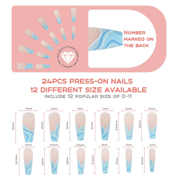 1PCS Nail Art Falska Naglar (JP1408) smink