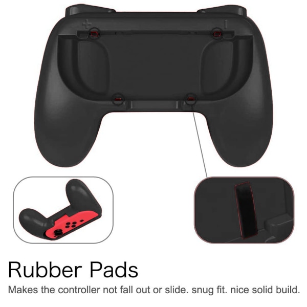 Små Grip Grip 2-pak Ergonomisk Design Slidstærkt Greb Kit Konsol Controller Greb Holder - 2 sorte