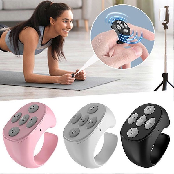 Trådløs Bluetooth Mobil Side Controller Tiktok Fjernbetjening rosa