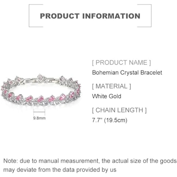 14K guld Bohemian Crystal Armband för kvinnor, Lyxig grenform Naturrosa Crystal Charm Armband, Modearmband Smycken Present till henne