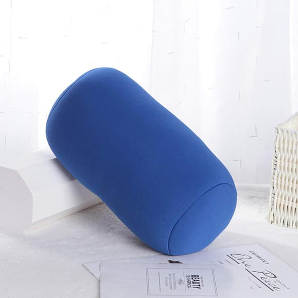 Pillow Neck Foam Cylinder Memory Roll Nap Round Support Floral Silk Pillowcase