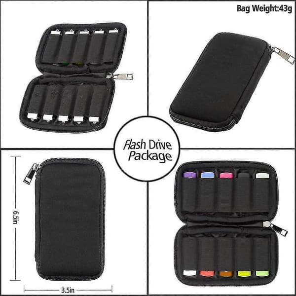 Piao Flash Drive Etui USB Opbevaringsetui USB Holder Opbevaringstaske Til USB Flash Drive Elektronisk Tilbehørs Organizer Til USB