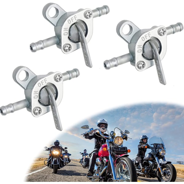 3-delat Set Bensin Kran 6mm Universal Bensin Kran Switch Bensin Kran Mofa Bensin Kran Nödkraftförsörjning