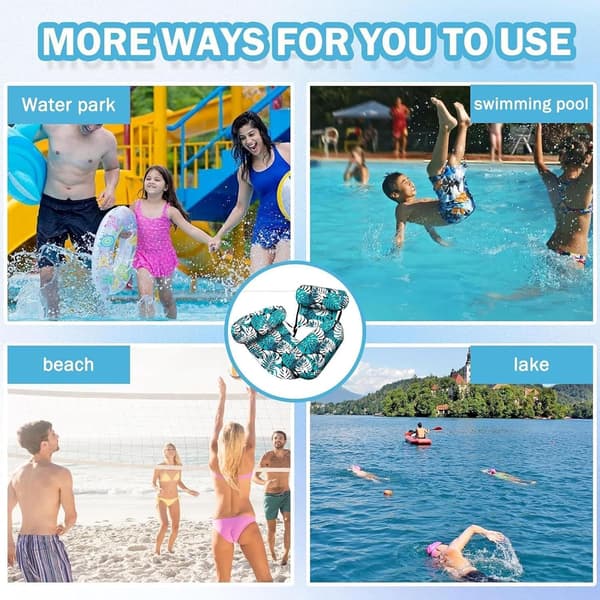2-pack Giant Inflatable Pool Float, 4-in-1 Pool Chair and Hammock, Floating Chair with Backrest - Summer Beach Vacation (76x40.5x61cm)