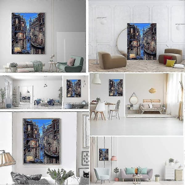 Mal efter nummer til voksne sæt DIY-maleri til børn og voksne begyndere 16 x 20 Venedig