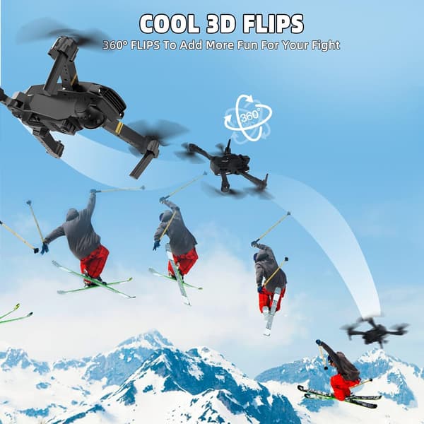 Drone with Camera for Adults 4K 1080P 3 Batteries Foldable Mini Drone with Camera, Altitude Hold, One-Key Takeoff/Landing, 3 Speed Modes, 3D
