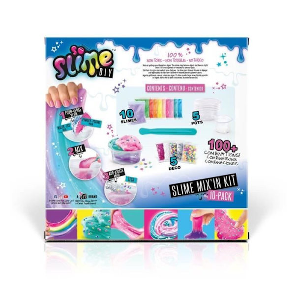 ShakeSlime Magic Putty - Slime - Mix'in Kit - tre flaskor_Särskilda Gåvor Plast Plast Multifärg