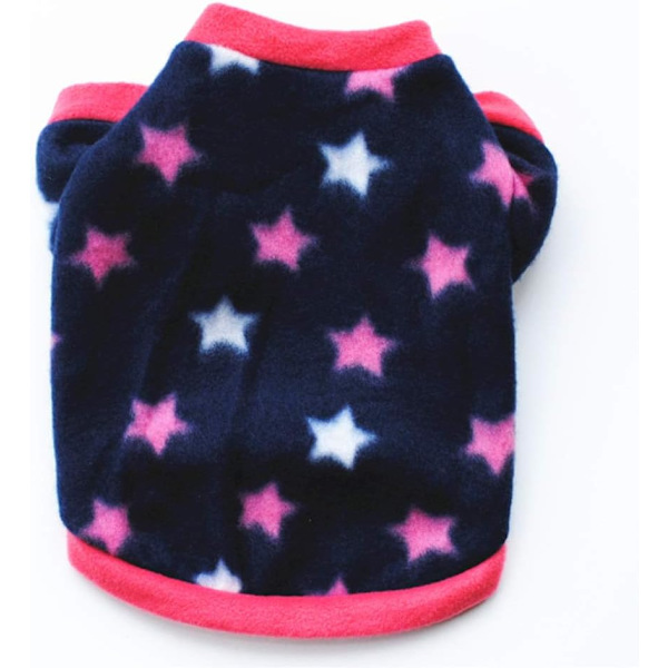 Varmt Hundetrøje, Blød Fleece Hvalpe Tøj Hundetrøje Vinter Outfit Sweatshirt til Små Kæledyr Hund Kat Chihuahua Teddy Hvalp Yorkshire (S, Stjerner)