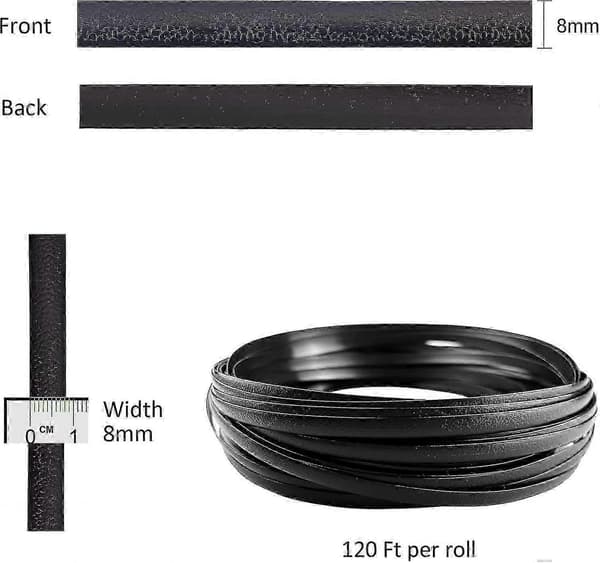 Flet Reparationssæt 37m 120ft To-tonet Gradient til Reparation af Havestole Black