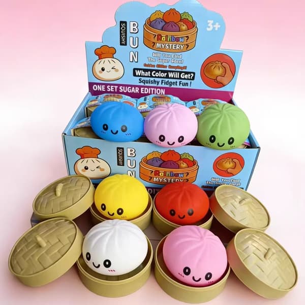 Galen Kul Regnbåge Mystisk Squishy Bulle Mystisk Dumpling ROSA GLITTER VIRAL A+B 2pcs