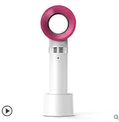 Hvid Bladløs Håndholdt Ventilator, Mini Bærbar Ventilator, USB Bordventilator med Batteri