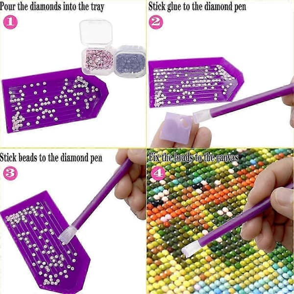5D Diamond Art Maleri Værktøj og Tilbehørssæt, Diamond Art Maleri DIY Tilbehør