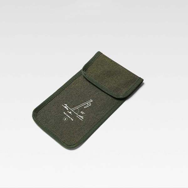 Oppbevaringspose for teltplugger i polyester med klistremerke, landingspose for utendørsbruk S