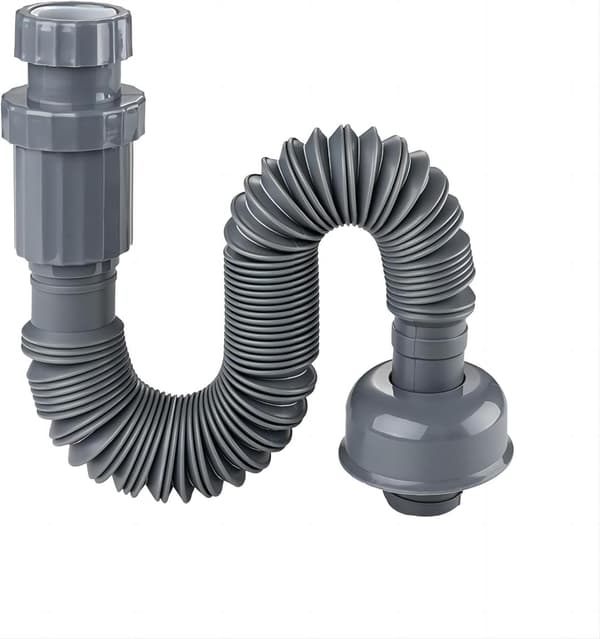 Stuprörskit, Stuprör, Flexibelt dräneringsrör, Passar 1 1/4 tums diameter dränering, Hållbart och återanvändbart A