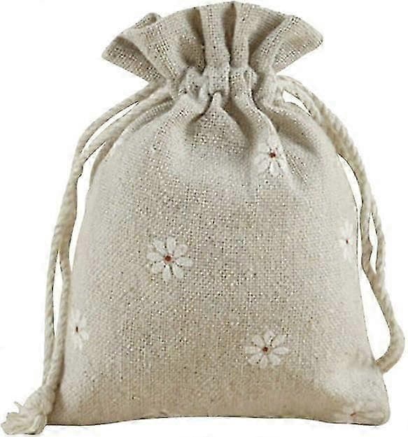 Sæt med 20 stk. hamp linnedposer Jute poser med snøre 13*18cm