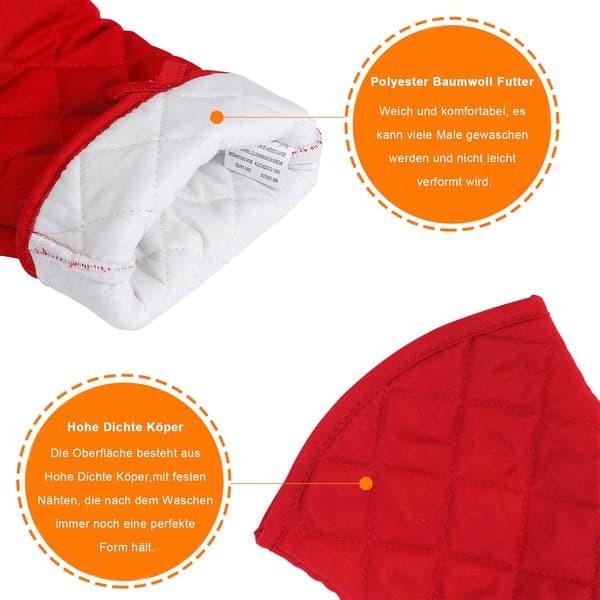 Heat Resistant Oven Mitts, Thermal Kitchen Mitts, BBQ Mitts, Oven Mitt, Double Co
