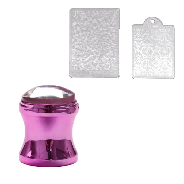 Negle Silikonestempel Galvanisering Stor-(06 Galvanisering Lilla)makeup