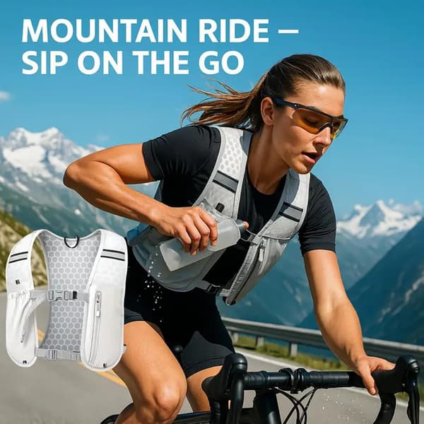 Running Vest Backpack with Reflective Strips - Lightweight Hydration Vest