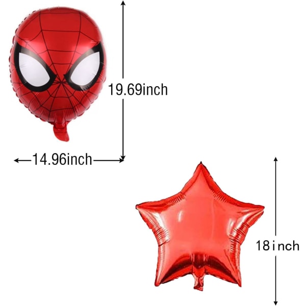 Superhero Spiderman 4-vuotis syntymäpäiväkoristeet Punainen Numero 4 Ilmapallot 32 tuumaa | Spiderman Syntymäpäivä Ilmapallot Syntymäpäivä Baby Shower Koristeet