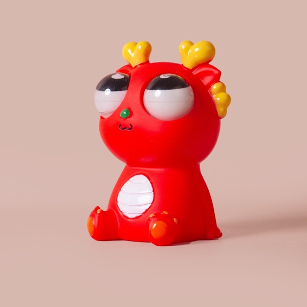 Squeeze Stress Relief Toy Ögonpoppande Drake Rolig Ögonboll Sprängleksaker Pop Out Eyes Leksak för Födelsedagspresenter, Festfavoriter, Perfekt Present för Alla Tillfällen Red