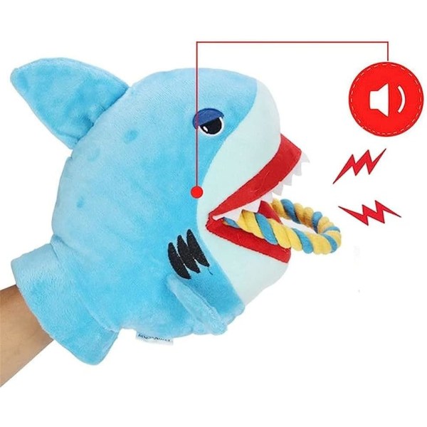 Shark Pet Dog Bite Toy Glove Toys for Puppy Chewing Training Pet Supplies/a