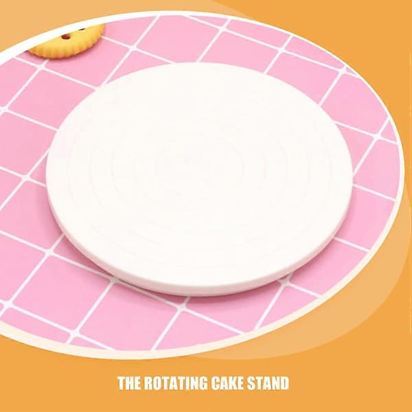 Mini kakefat i plast for DIY-dekorering, 2 stk. roterende kakestativ