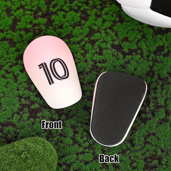 Mini fotbollsbenskydd, extra små benskydd skyddsutrustning (10x6cm, rosa)