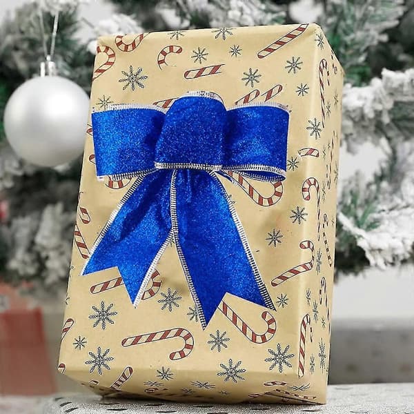 8 st glitter julkrans julgransprydnader för julfestdekoration