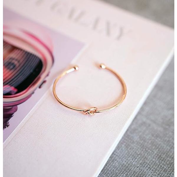 14K gullbelagt evig kjærlighetsknute uendelig armbånd for kvinner | Gullarmbånd for kvinner (gult)