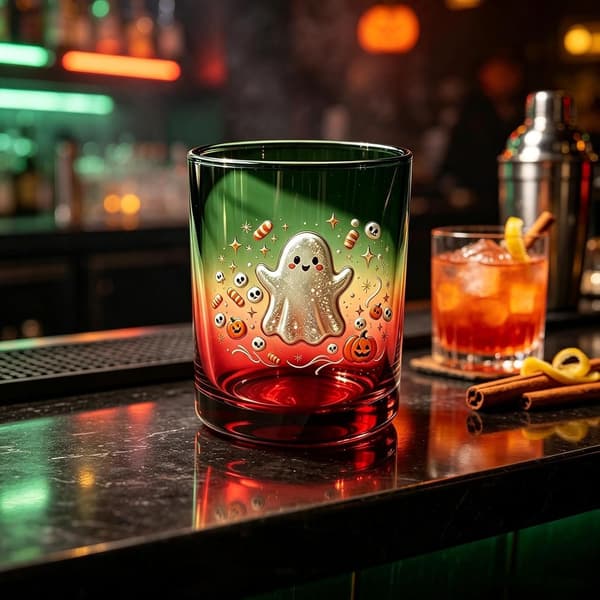 Halloween Ghost Glass, 180 ml Reusable Whiskey Cup, Seasonally Spooky
