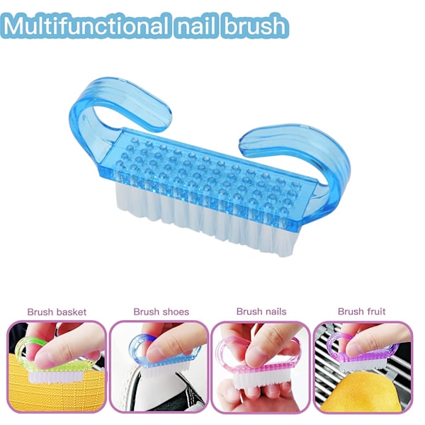 4PCS Nail Art Tool Hard Bristle Dust Brush - Claw Brush Bluemake up