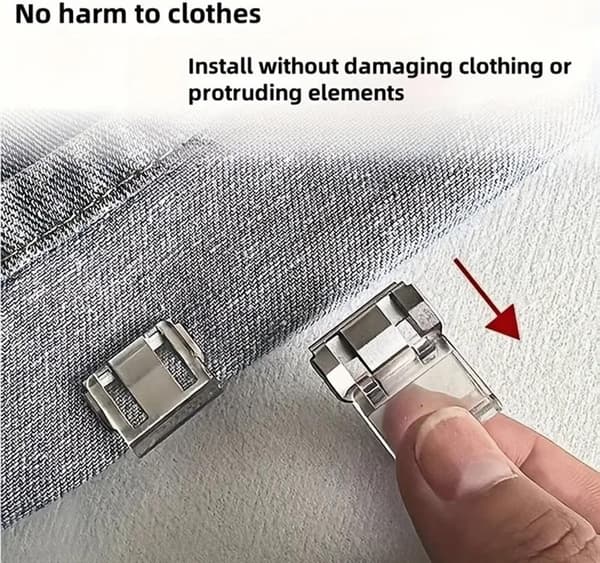 Invisible Trouser Leg Clips 6 Pieces Adjustable Non-Slip Hem