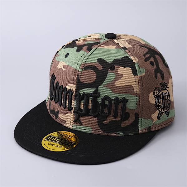 Compton Snapback-keps för kvinnor: Snygg streetwear-baseballkeps med justerbar stängning och UV-skydd för utomhusaktiviteter svartvit