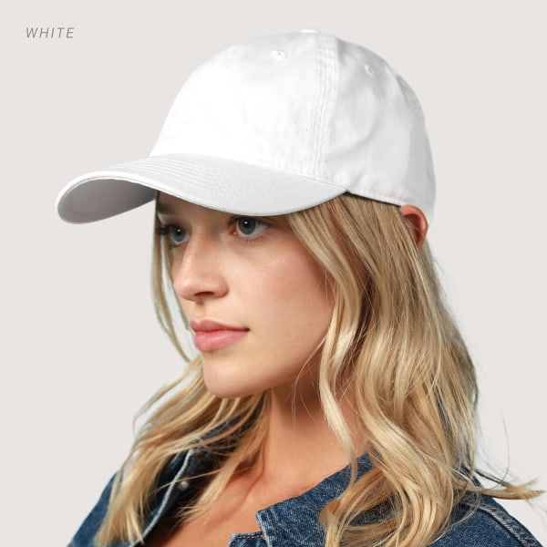 Unisex bomullsbaseballcaps for menn og kvinner, justerbar, lett polo-stil, buet brem (mørk denim)